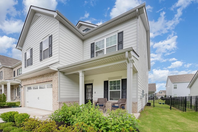 3628 Pelham Wood Dr, Murfreesboro, TN 37128 - view of front of property with brick siding, covered porch, a garage, and driveway