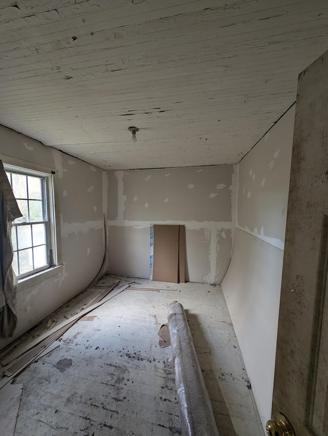 miscellaneous room featuring wooden ceiling