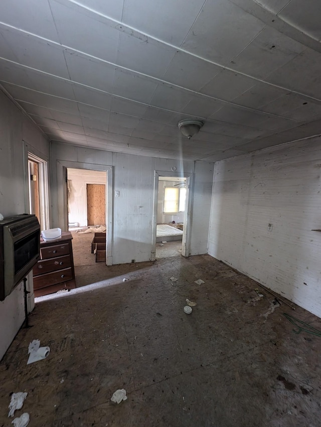 interior space featuring heating unit