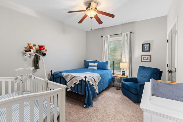 1951 Winsome Ln, Adams, TN 37010 - bedroom with light carpet and a ceiling fan