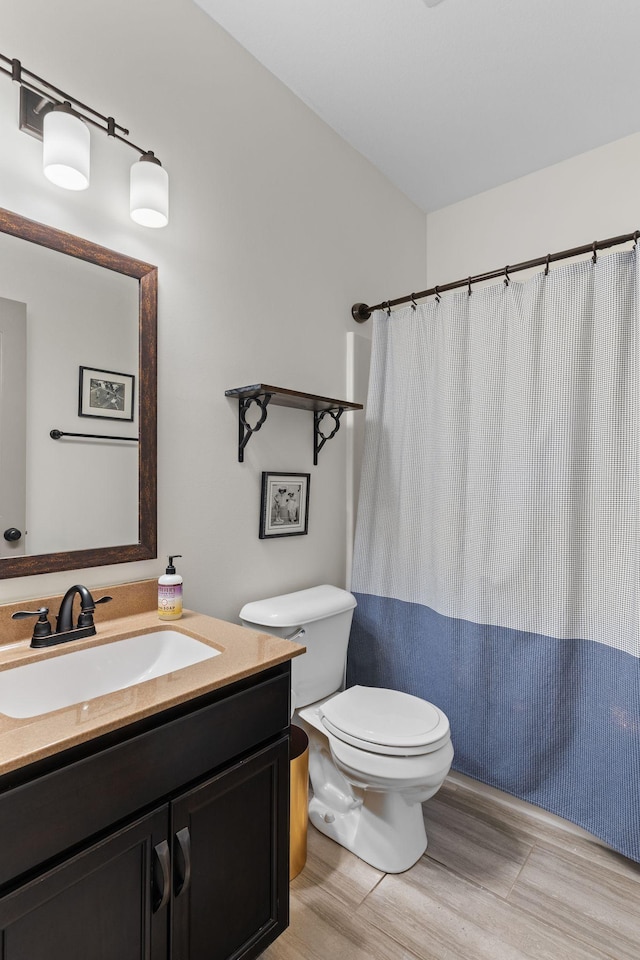 1951 Winsome Ln, Adams, TN 37010 - full bathroom featuring toilet, vanity, and wood finished floors