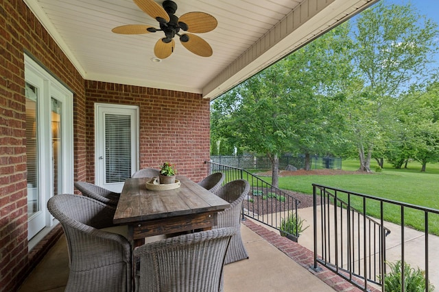 2335 Garrison Cv, Murfreesboro, TN 37130 - view of patio with ceiling fan and outdoor dining space