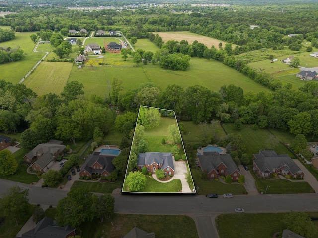 2335 Garrison Cv, Murfreesboro, TN 37130 - view of rural area featuring property parcel outlined and nearby suburban area