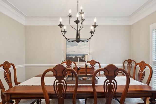 2335 Garrison Cv, Murfreesboro, TN 37130 - dining room featuring a chandelier and crown molding