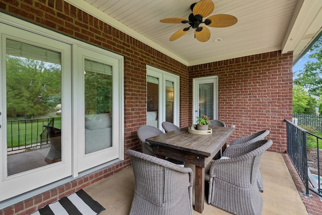 2335 Garrison Cv, Murfreesboro, TN 37130 - view of patio / terrace featuring ceiling fan and outdoor dining area