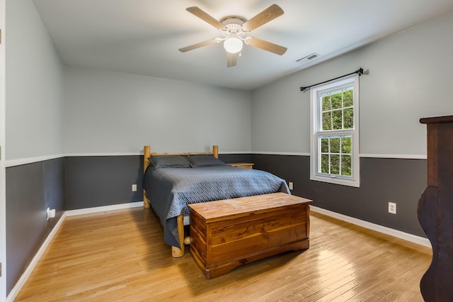 4060 Carters Creek Pike, Franklin, TN 37064 - bedroom with light wood-style flooring, baseboards, and ceiling fan