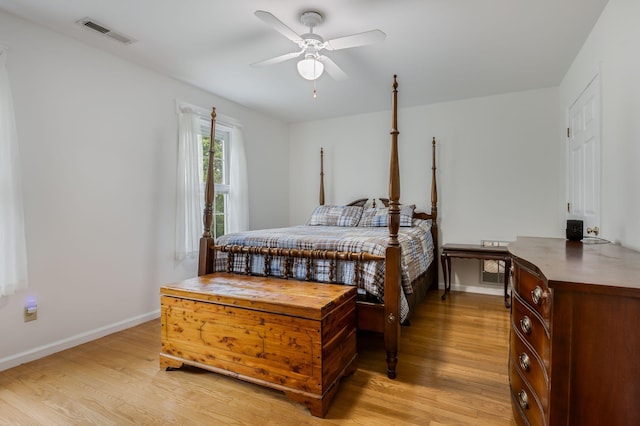 4060 Carters Creek Pike, Franklin, TN 37064 - bedroom with light wood-style floors, baseboards, and ceiling fan