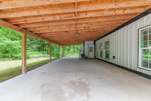 view of patio featuring a carport