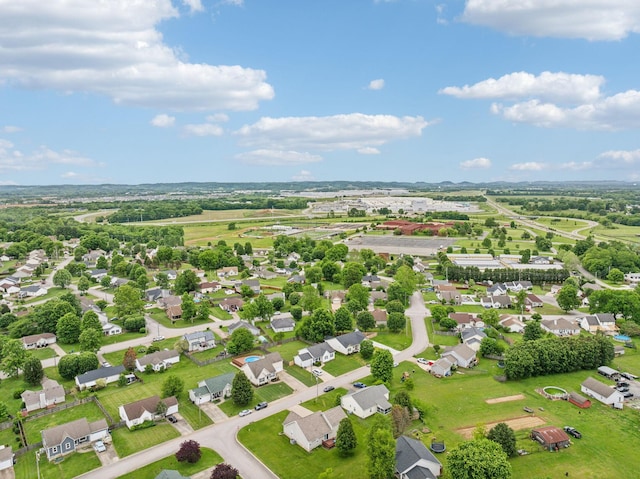 aerial view of residential area