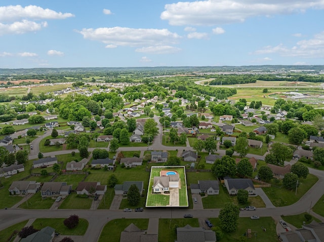 aerial perspective of suburban area
