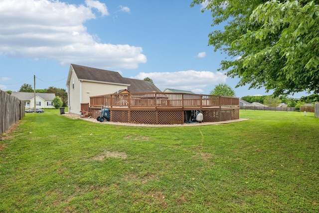 rear view of house with a deck