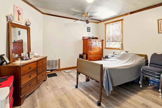 1142 Maxwell Rd, Belvidere, TN 37306 - bedroom with light wood-type flooring, ornamental molding, and baseboards
