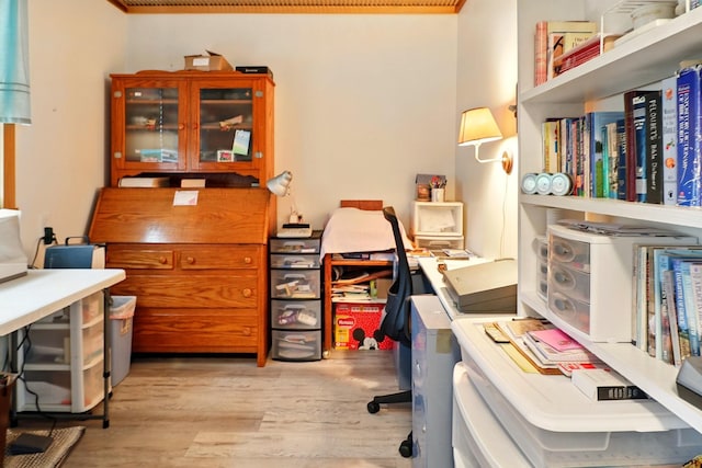 1142 Maxwell Rd, Belvidere, TN 37306 - office area with light wood finished floors