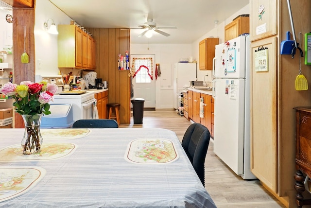 1142 Maxwell Rd, Belvidere, TN 37306 - dining space with light wood-style flooring and ceiling fan