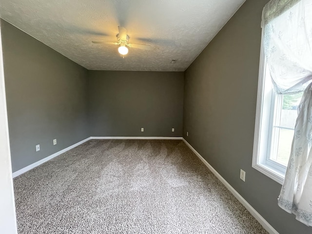 9104 Eddystone Ct, Smyrna, TN 37167 - carpeted empty room with a textured ceiling, ceiling fan, and baseboards