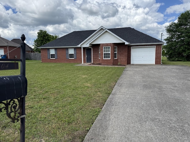 9104 Eddystone Ct, Smyrna, TN 37167 - ranch-style house with an attached garage, brick siding, driveway, and roof with shingles