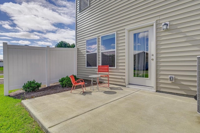 view of patio / terrace with fence