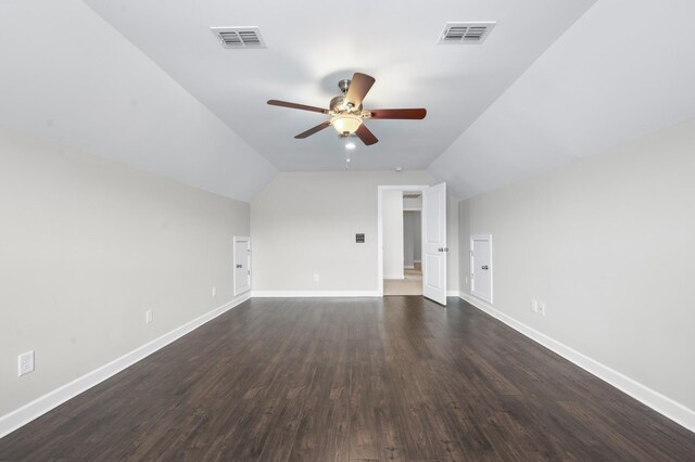 4085 Liberton Way, Nolensville, TN 37135 - bonus room with a ceiling fan, lofted ceiling, dark wood-type flooring, and baseboards