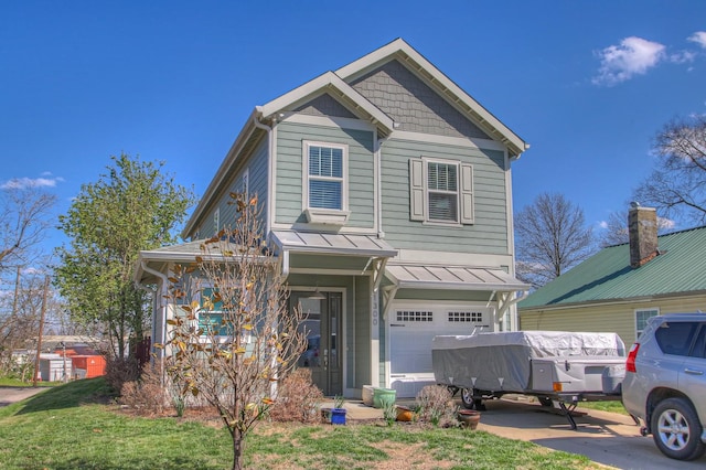 craftsman-style house with an attached garage