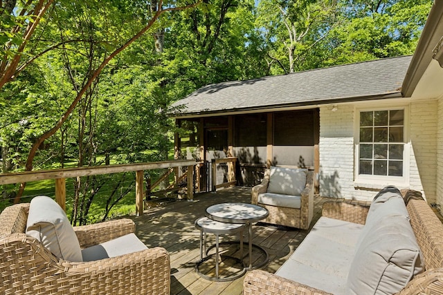 view of wooden deck