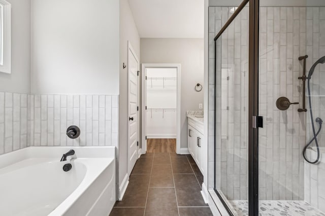7575 Carthage Hwy, Lebanon, TN 37087 - bathroom with a shower stall, a bath, and vanity