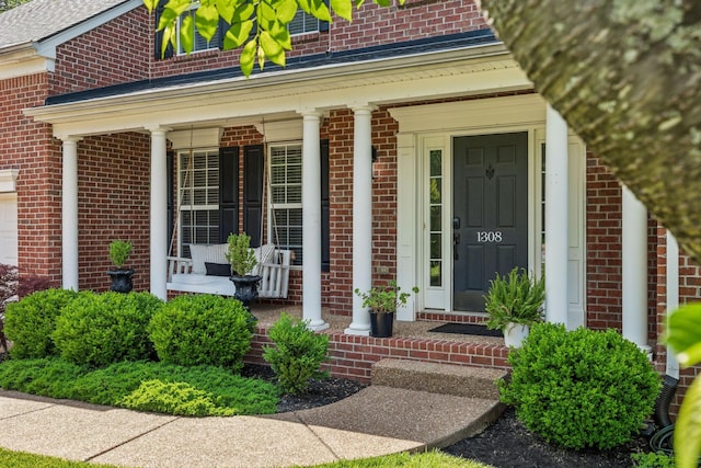 1308 Beech Hollow Dr, Nashville, TN 37211 - entrance to property with brick siding and covered porch