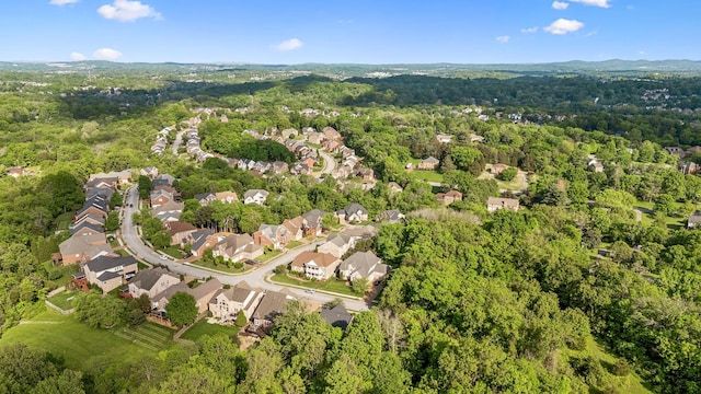 1308 Beech Hollow Dr, Nashville, TN 37211 - aerial view of property's location with a heavily wooded area and nearby suburban area