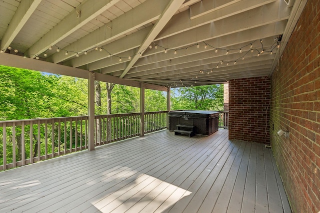 1308 Beech Hollow Dr, Nashville, TN 37211 - wooden terrace with a hot tub