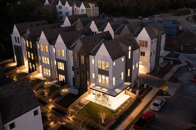 aerial perspective of suburban area