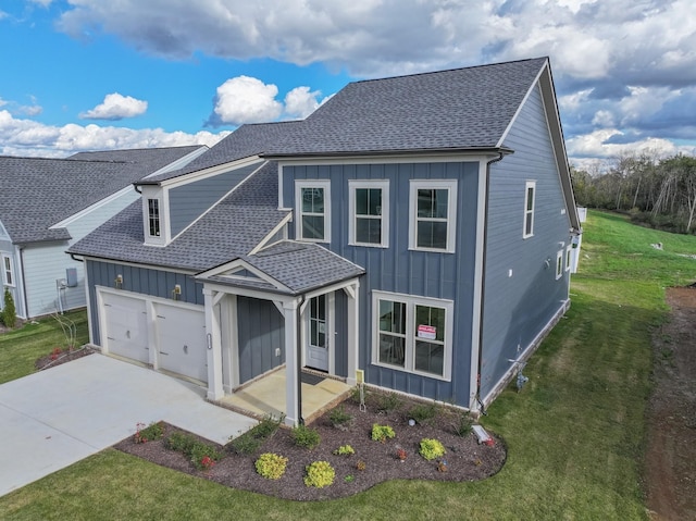 5329 Bridgemore Blvd, Murfreesboro, TN 37129 - view of front of house with board and batten siding, a shingled roof, and concrete driveway