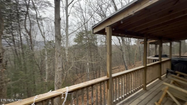 2819 Pine Haven Dr, Sevierville, TN 37862 - deck with a forest view