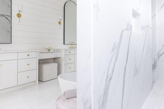 2576 Goose Creek Byp, Franklin, TN 37064 - bathroom with vanity and a marble finish shower