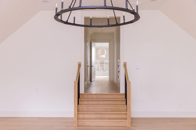 2576 Goose Creek Byp, Franklin, TN 37064 - stairs featuring vaulted ceiling and wood finished floors