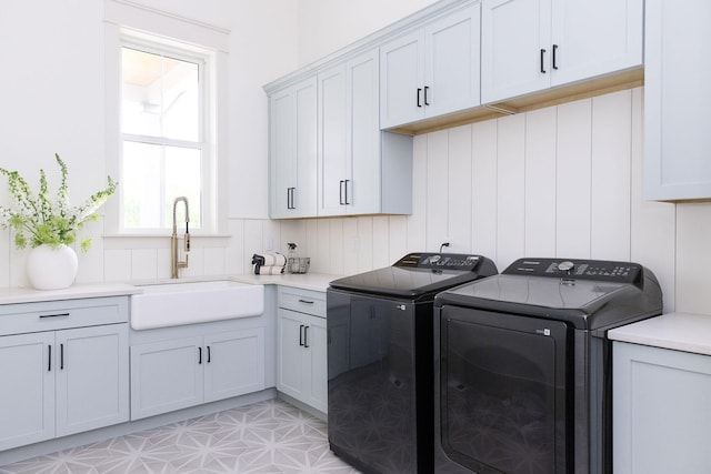 2576 Goose Creek Byp, Franklin, TN 37064 - laundry area with separate washer and dryer, cabinet space, and light flooring