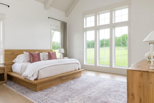 2576 Goose Creek Byp, Franklin, TN 37064 - bedroom with beamed ceiling, wood finished floors, and high vaulted ceiling