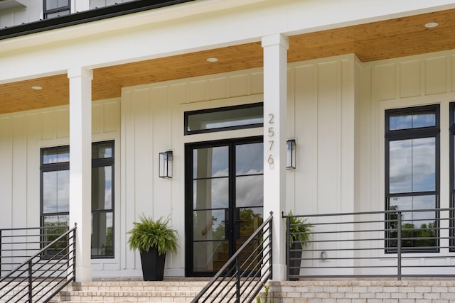 2576 Goose Creek Byp, Franklin, TN 37064 - entrance to property with board and batten siding and covered porch