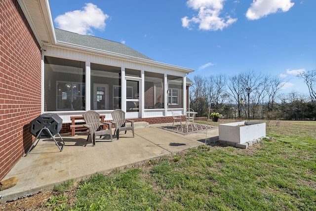 6611 Arno College Grove Rd, College Grove, TN 37046 - view of patio / terrace with a sunroom