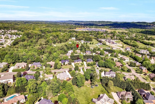 5606 Bridgehampton Dr, Powell, TN 37849 - aerial view of residential area with a heavily wooded area