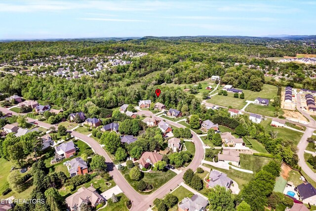5606 Bridgehampton Dr, Powell, TN 37849 - aerial view of residential area featuring a forest