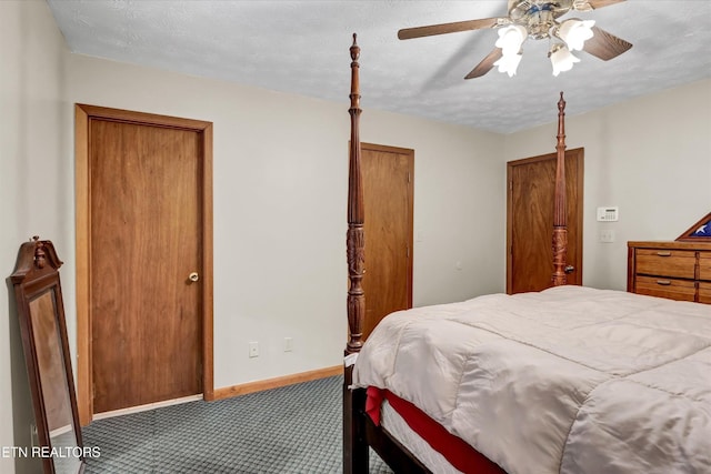 2406 Rowena Ln, Knoxville, TN 37931 - carpeted bedroom featuring baseboards and a ceiling fan
