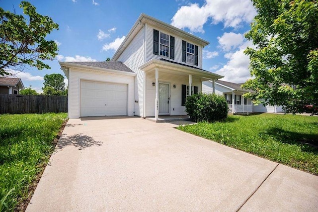 2642 Sewanee Pl, Murfreesboro, TN 37128 - view of front facade with a garage, driveway, and a porch