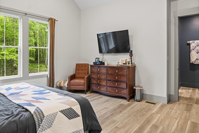 12684 US Highway 41, Tracy City, TN 37387 - bedroom with wood finished floors, lofted ceiling, and baseboards