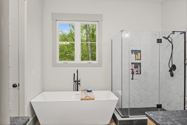 12684 US Highway 41, Tracy City, TN 37387 - bathroom featuring a shower stall and a freestanding tub