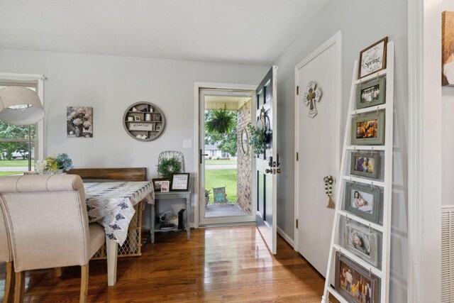 405 Mockingbird Dr, Mount Pleasant, TN 38474 - doorway to outside featuring healthy amount of natural light and wood finished floors