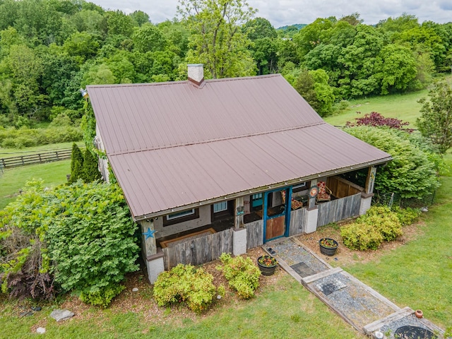 2046 Scribners Mill Rd, Culleoka, TN 38451 - aerial view of property and surrounding area featuring a forest