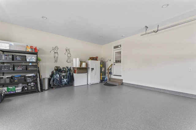 304 Cedar Hollow Ct, Lebanon, TN 37087 - garage featuring white fridge with ice dispenser