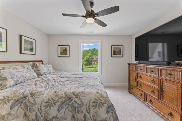 304 Cedar Hollow Ct, Lebanon, TN 37087 - bedroom featuring light colored carpet, baseboards, and ceiling fan
