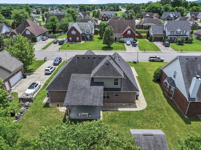 aerial perspective of suburban area