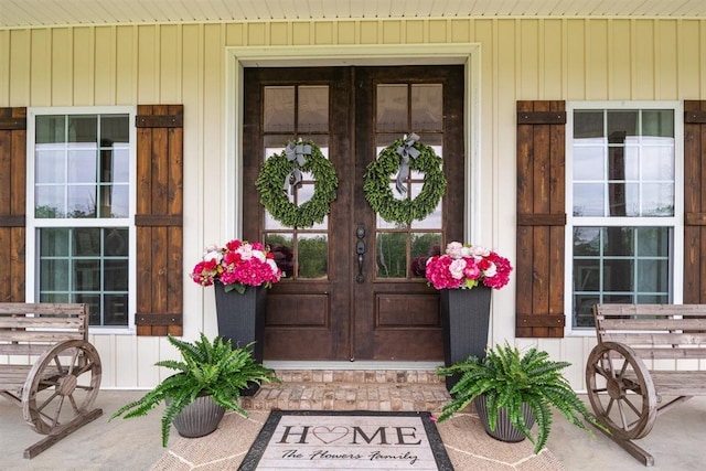 3571 Old Blacktop Rd, Mc Ewen, TN 37101 - view of exterior entry featuring french doors
