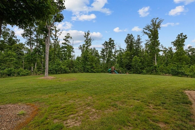3571 Old Blacktop Rd, Mc Ewen, TN 37101 - view of green lawn featuring a playground and a wooded view
